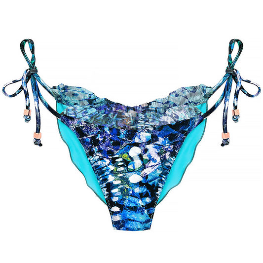 Boho Style Ruffle Bikini Blue Butterfly Carmen Lucia