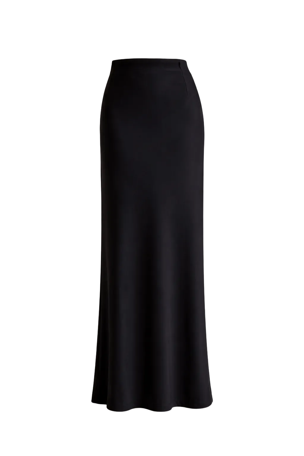 Black Silk Long Skirt
