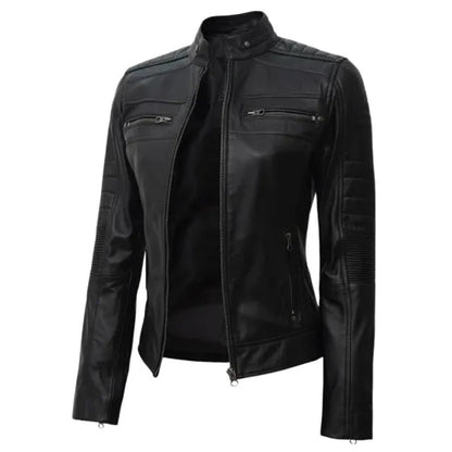 Fitted leather Jacket