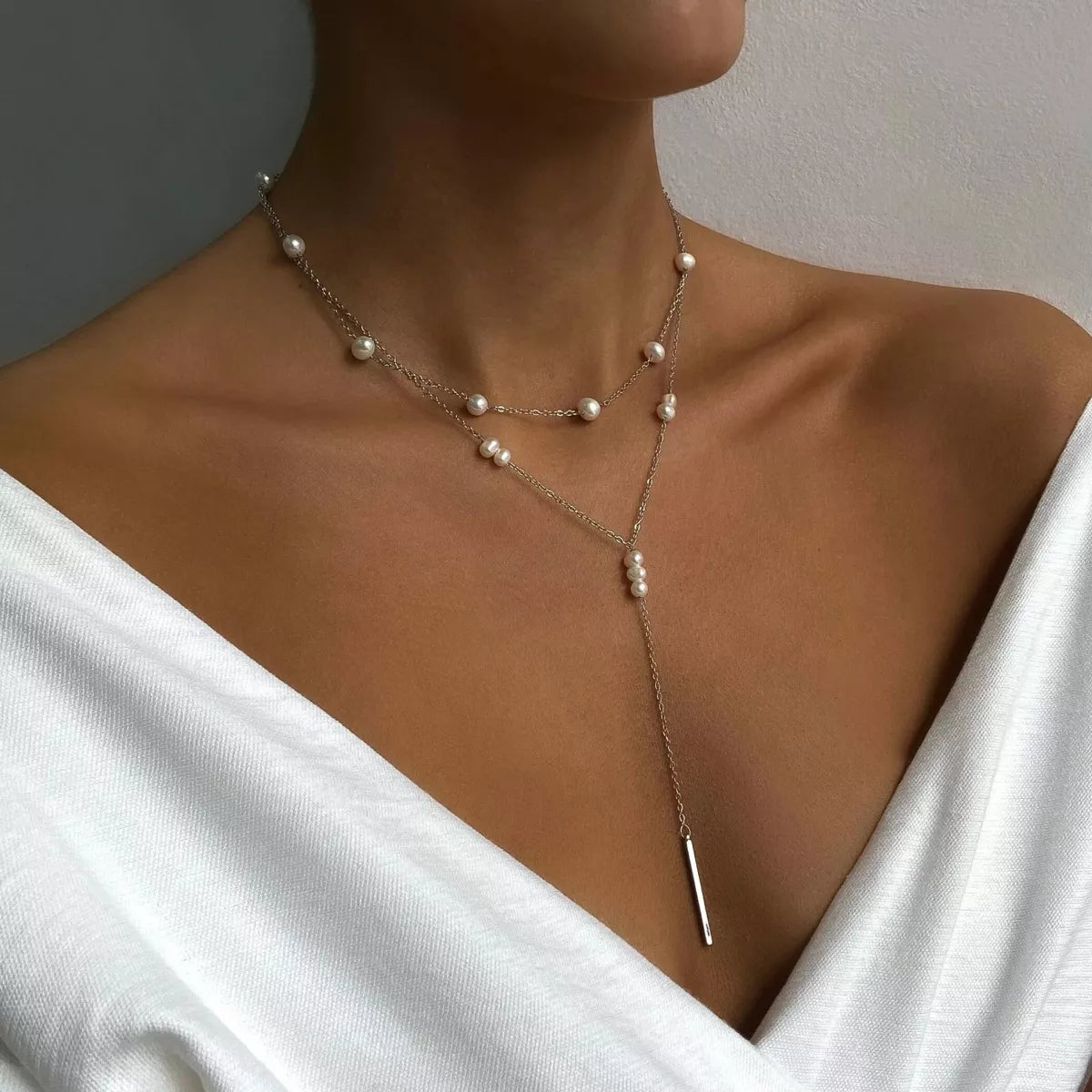 Layered Pearl Necklace