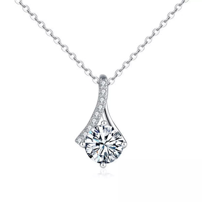 1 Carat Moissanite 925 Sterling Silver Necklace