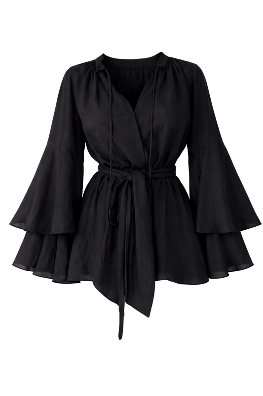 Bell Sleeve Tight waist Blouse