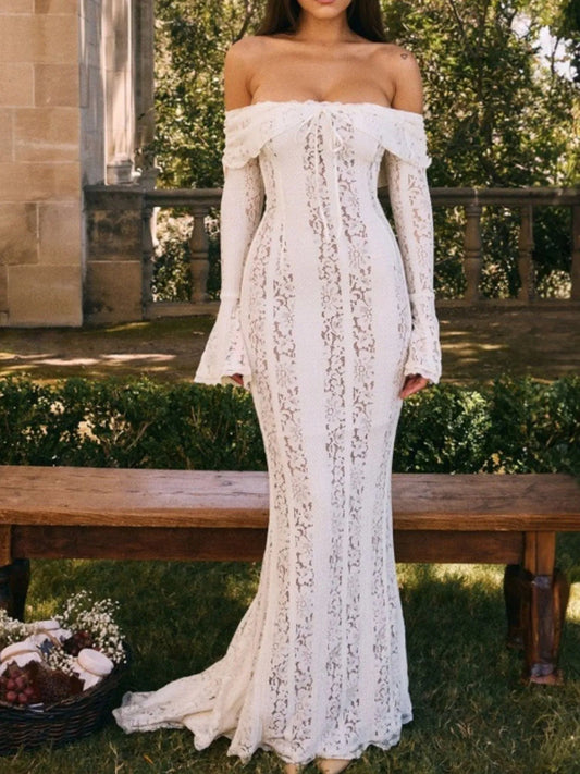 Sheer White lace Dress