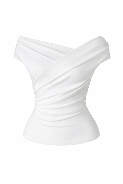 Celeste Draped Off-Shoulder Top