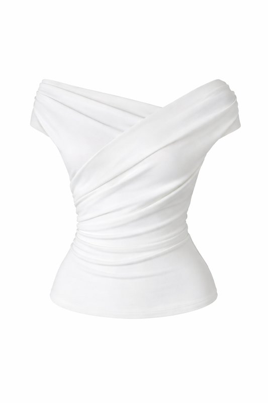 Celeste Draped Off-Shoulder Top