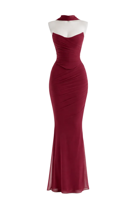 Corset Dress - Crimson
