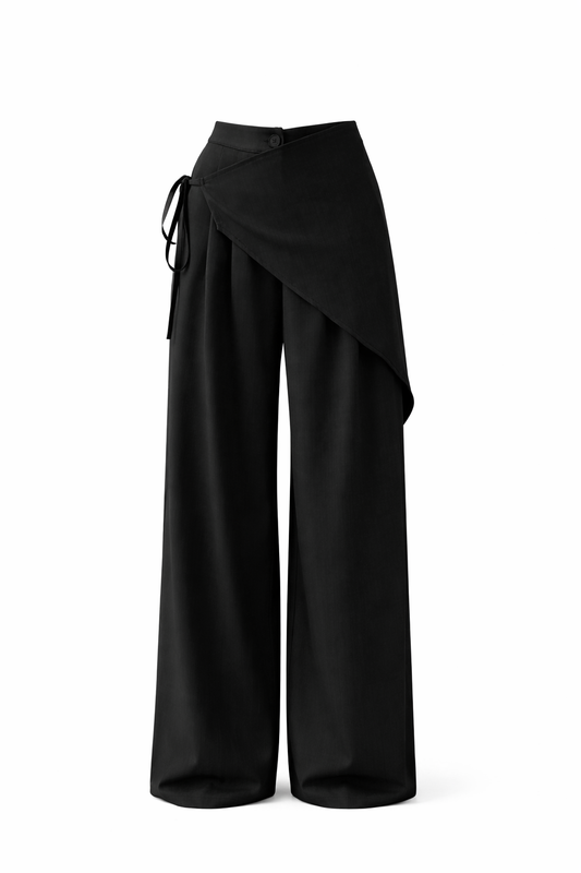 Full length trousers w/ wrap detail