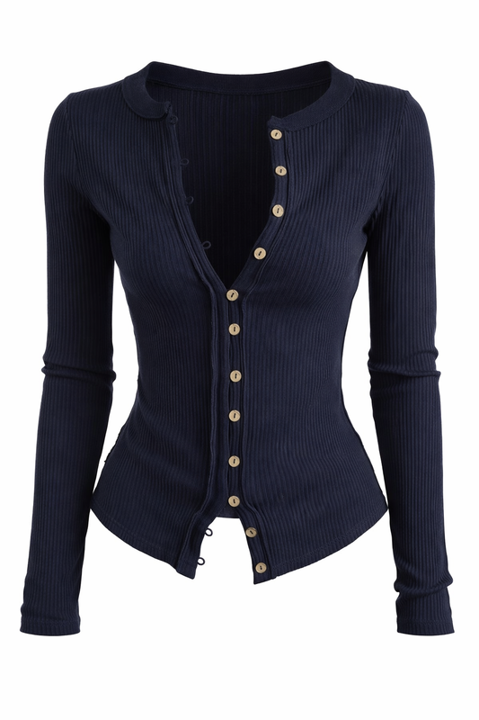 Ribbed  Long Sleeve Top