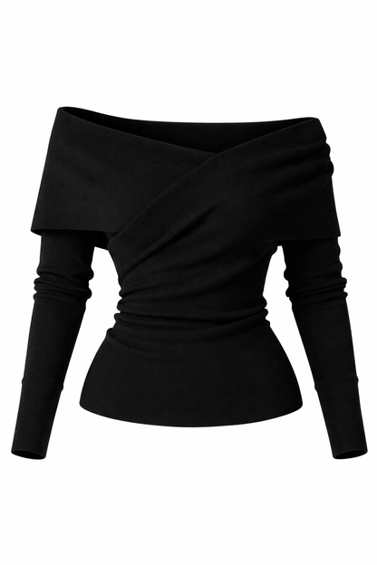 Off-Shoulder Long Sleeve Top