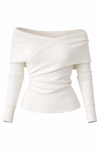 Off-Shoulder Long Sleeve Top