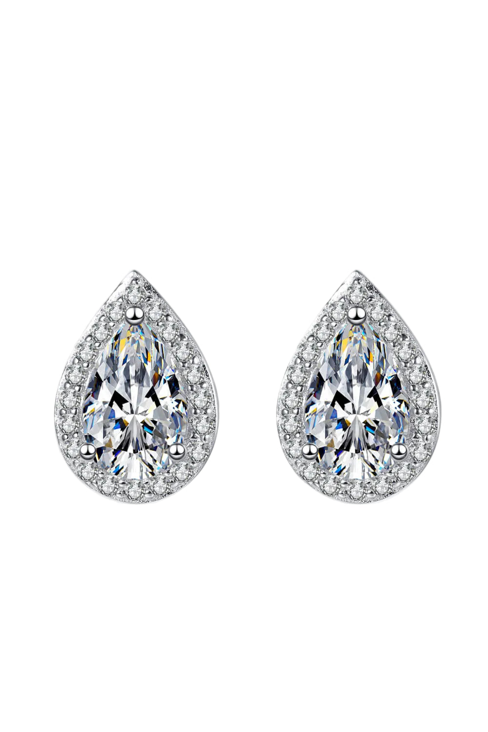 Pear Cut Diamond Earrings