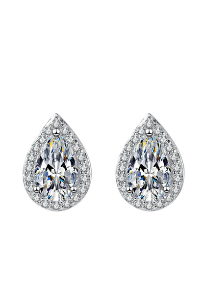 Pear Cut Diamond Earrings