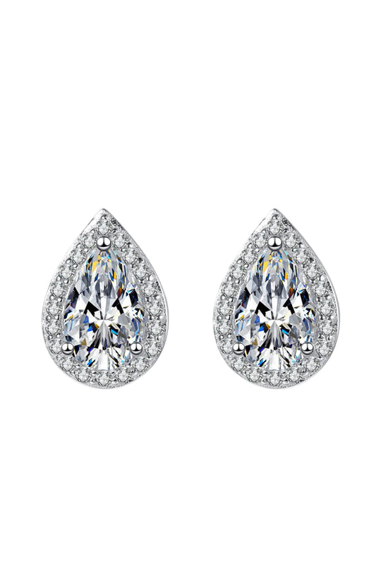 Pear Cut Diamond Earrings