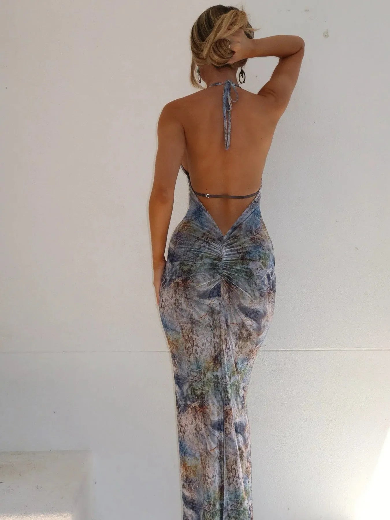 Printed Halter Dress