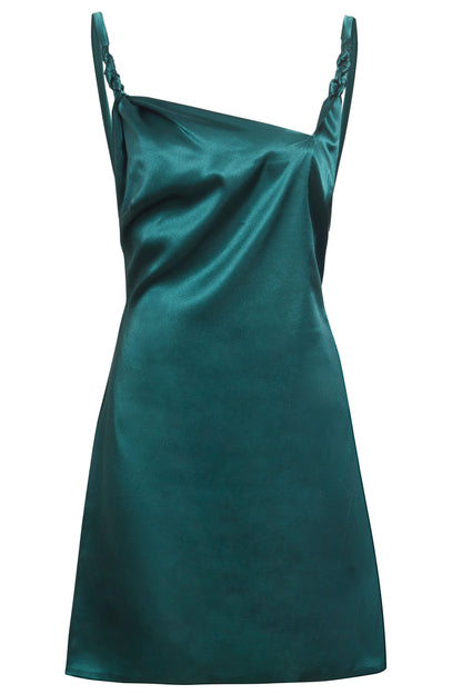Emerald Green Mini Dress-0