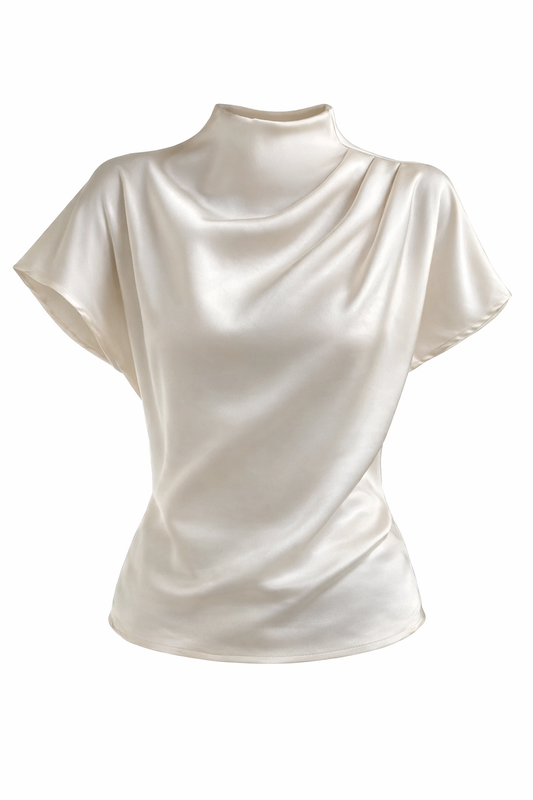 Silk draped top