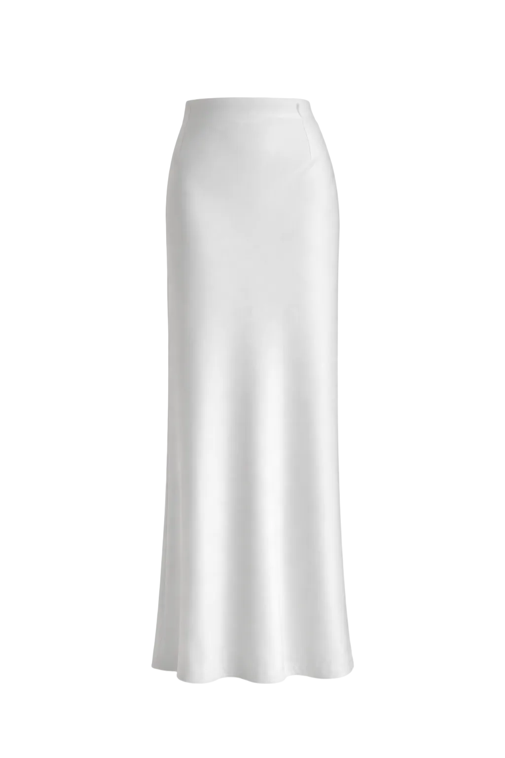 White Silk Long Skirt