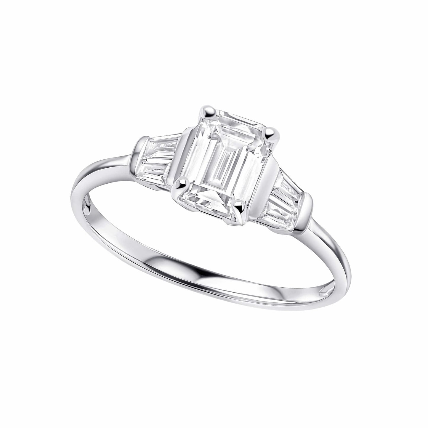 Beginnings Sterling Silver Cubic Zirconia White ring R3899C