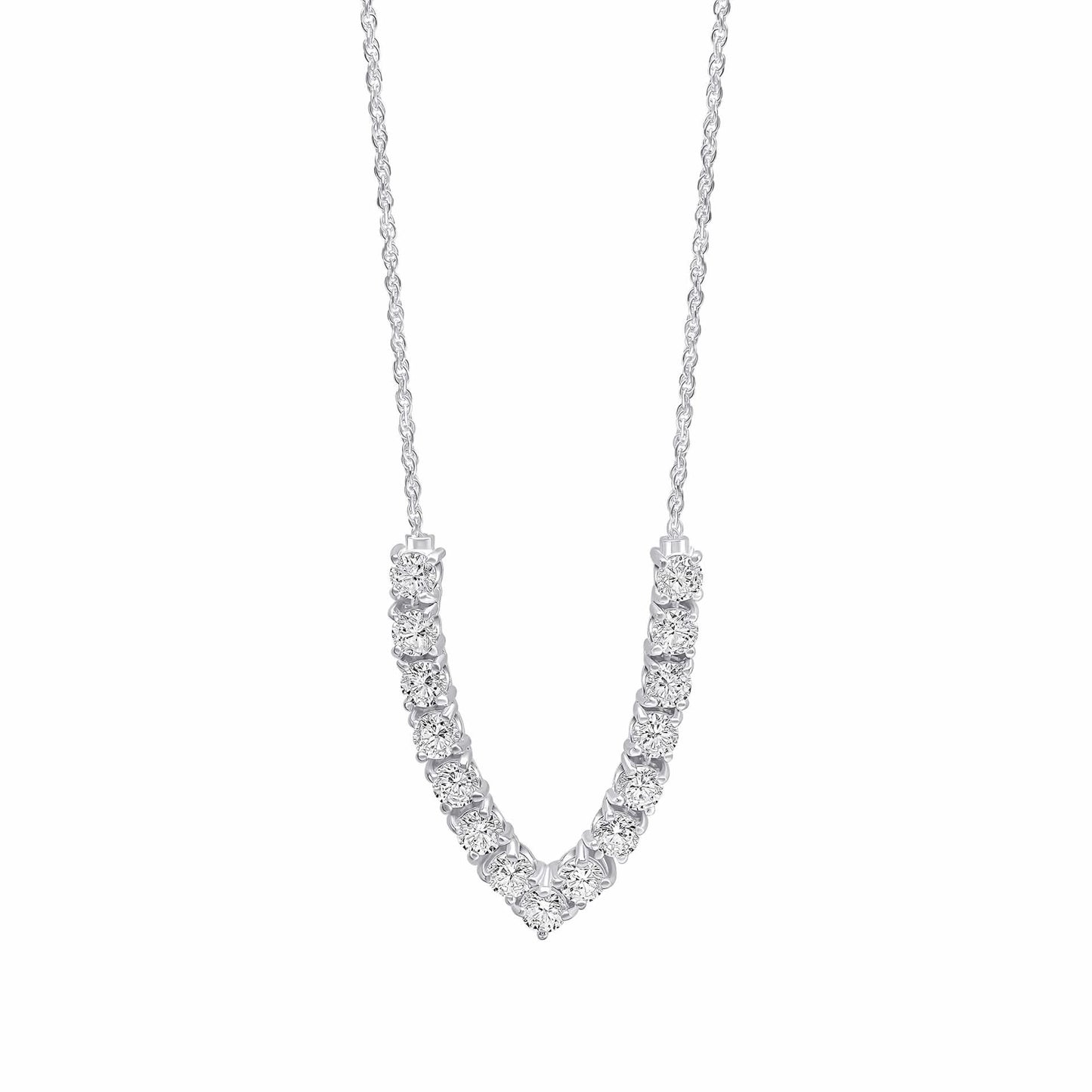 Beginnings Sterling Silver Zirconia Freshwater Pearl White Necklace N4615C