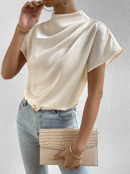 Silk draped top